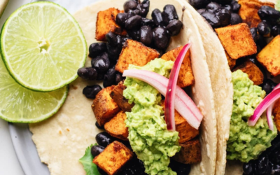 One Pan Chicken Tacos with Sweet Potatoes & Black Beans