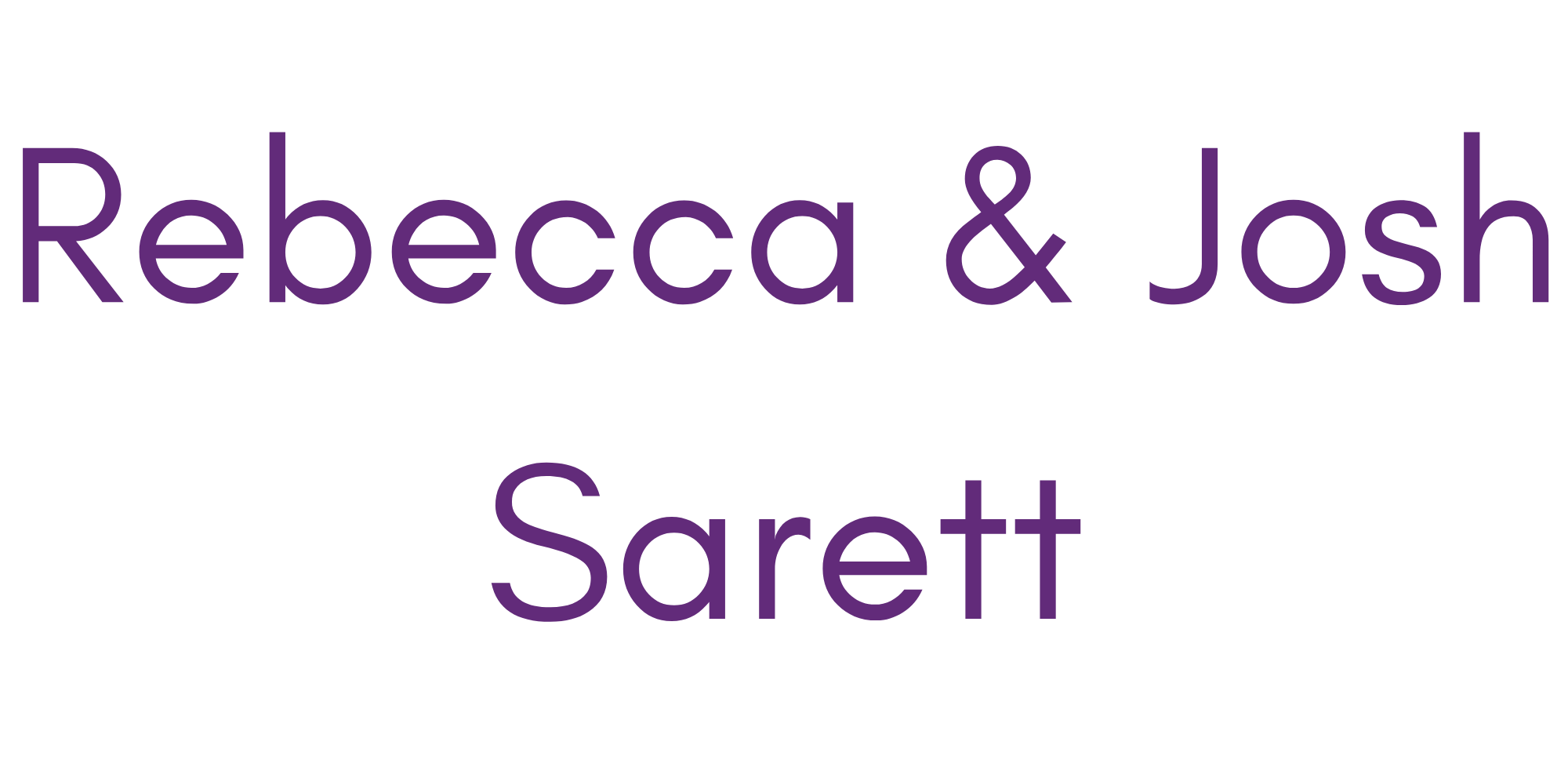 Rebecca & Josh Sarett